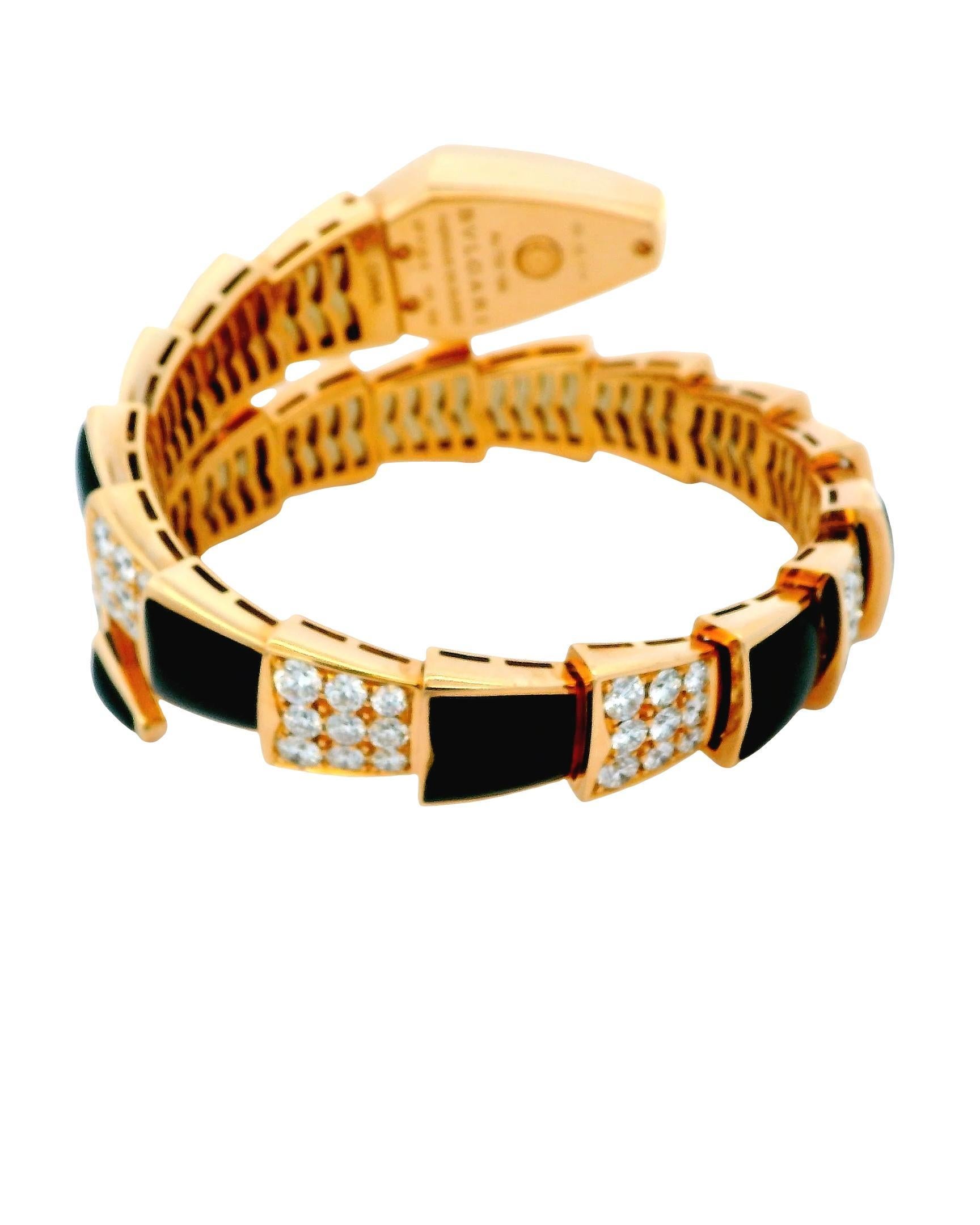 Bvlgari Serpenti Diamond Onyx Orologio al quarzo con carta di credito in vendita 1