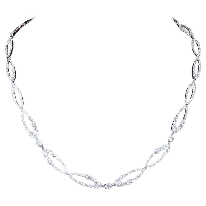Taglio rotondo Bvlgari - Collana con diamanti da 9 carati in vendita