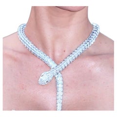 Used Bvlgari Serpenti Diamond Wrap Necklace