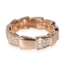 BVLGARI Serpenti Fashion Ring in 18k Rose Gold 0.34 CTW