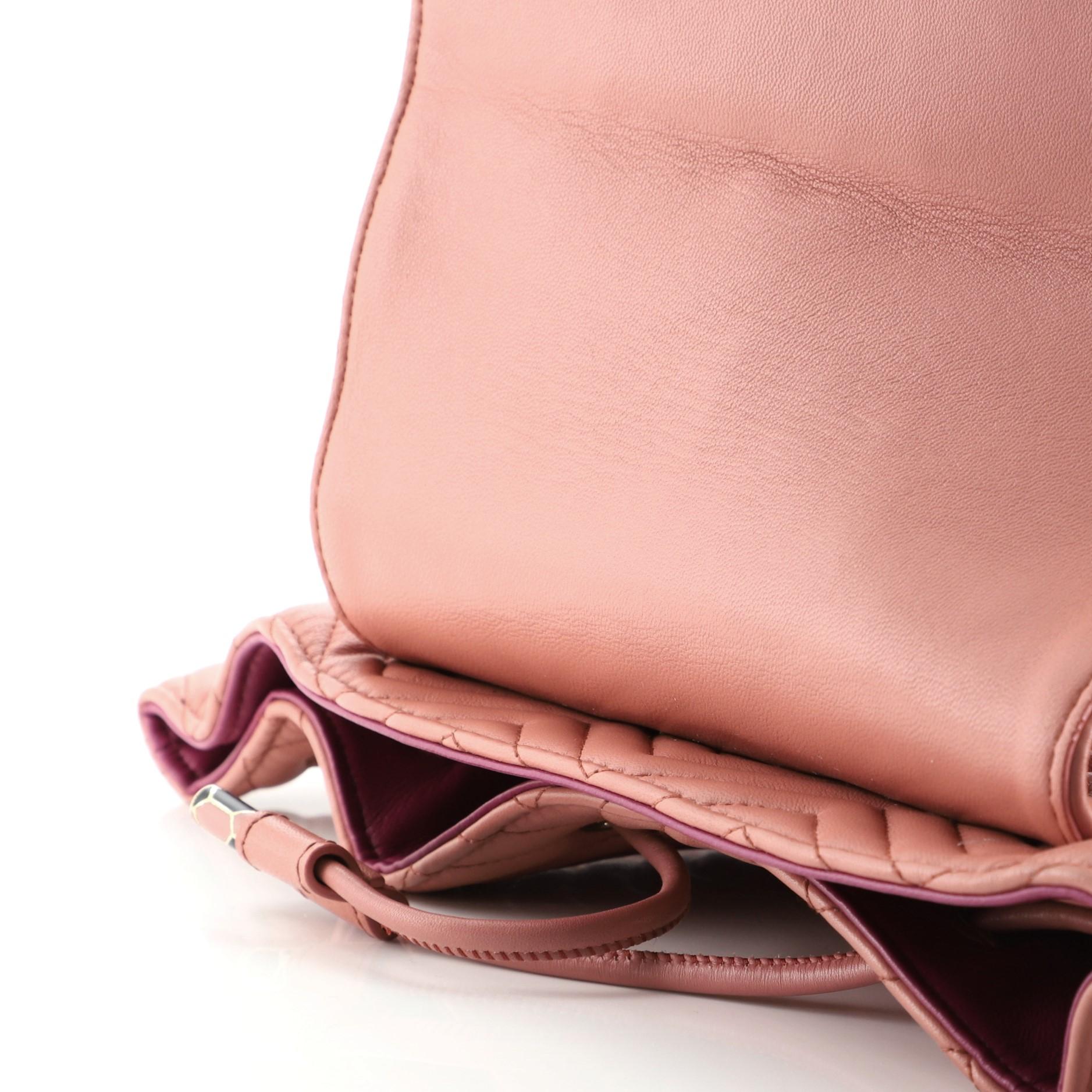 Bvlgari Serpenti Forever Rucksack aus gestepptem Leder Medium 1