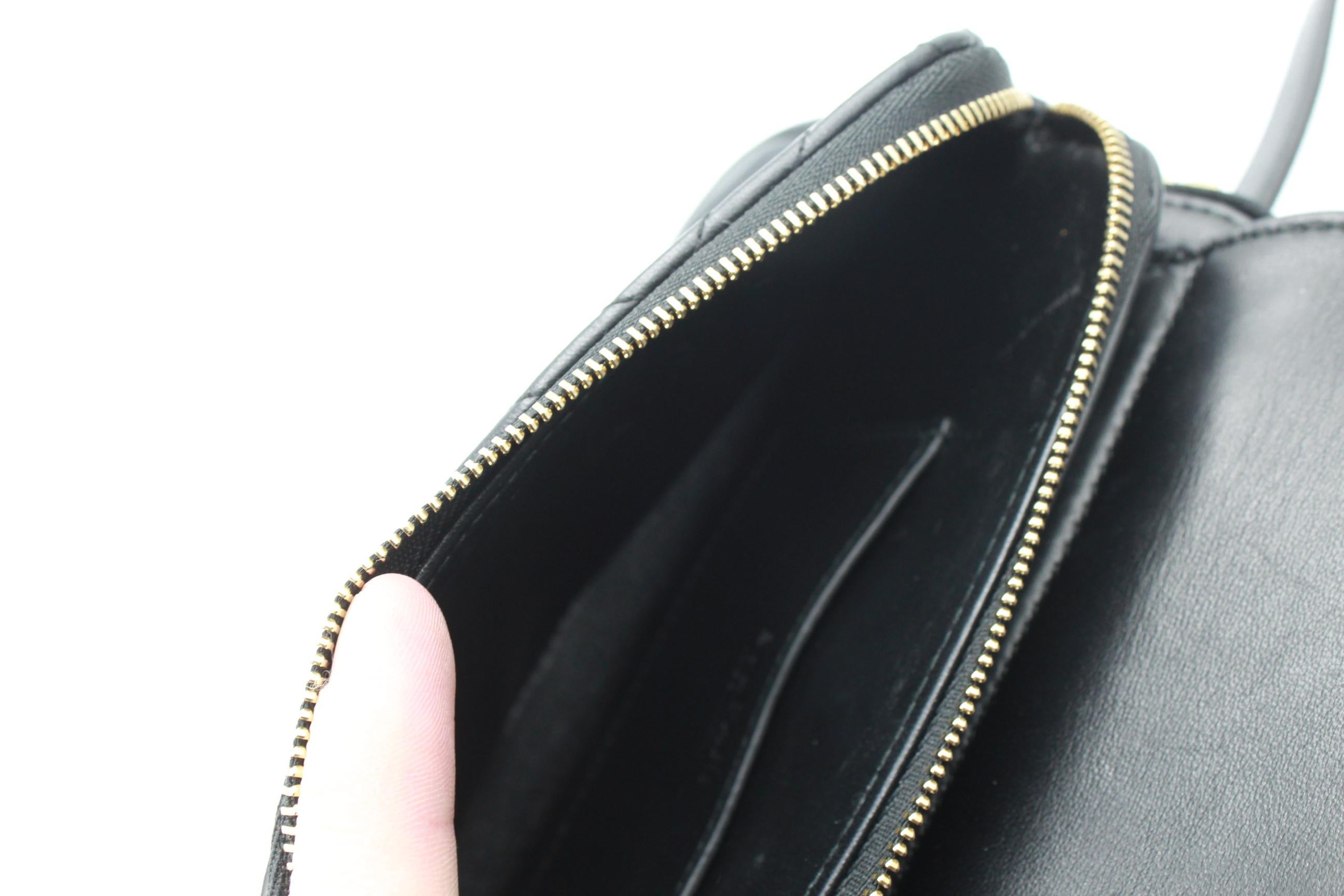 Black Bvlgari Serpenti Forever Belt Bag in black leather