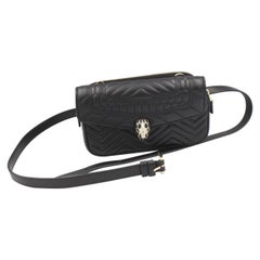 Bvlgari Serpenti Forever Belt Bag in black leather