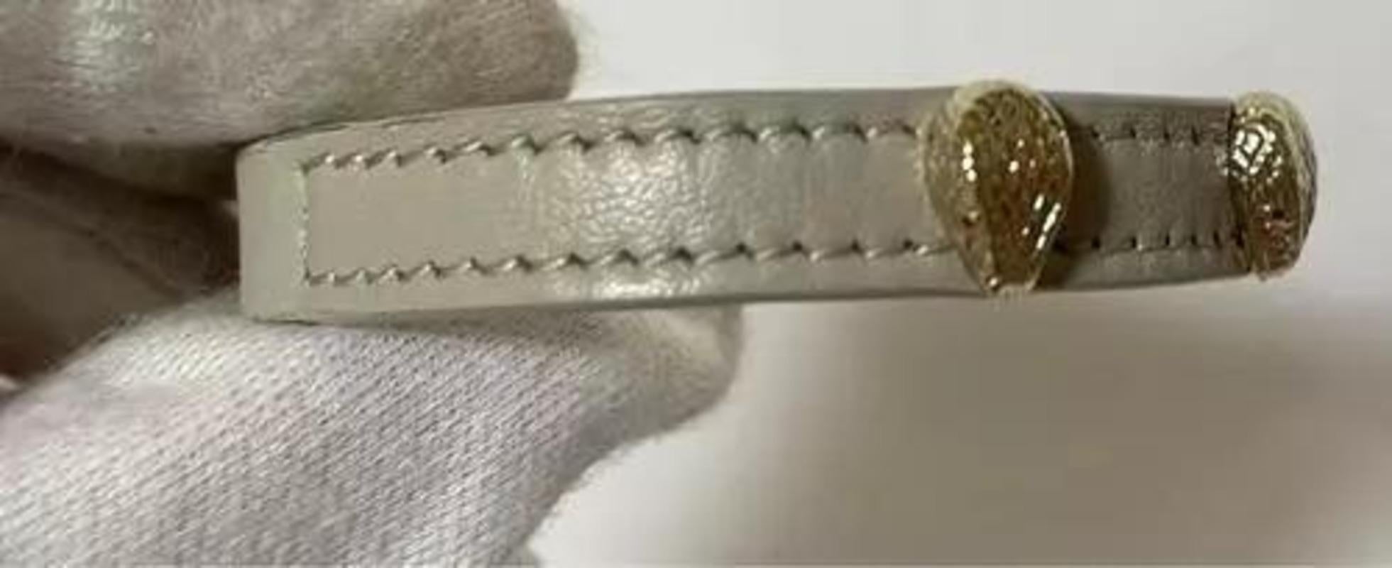 BVLGARI Bracciale Serpenti Forever Oro Pelle Grigio Beige Non usato In condizioni Nuovo in vendita a New York, NY