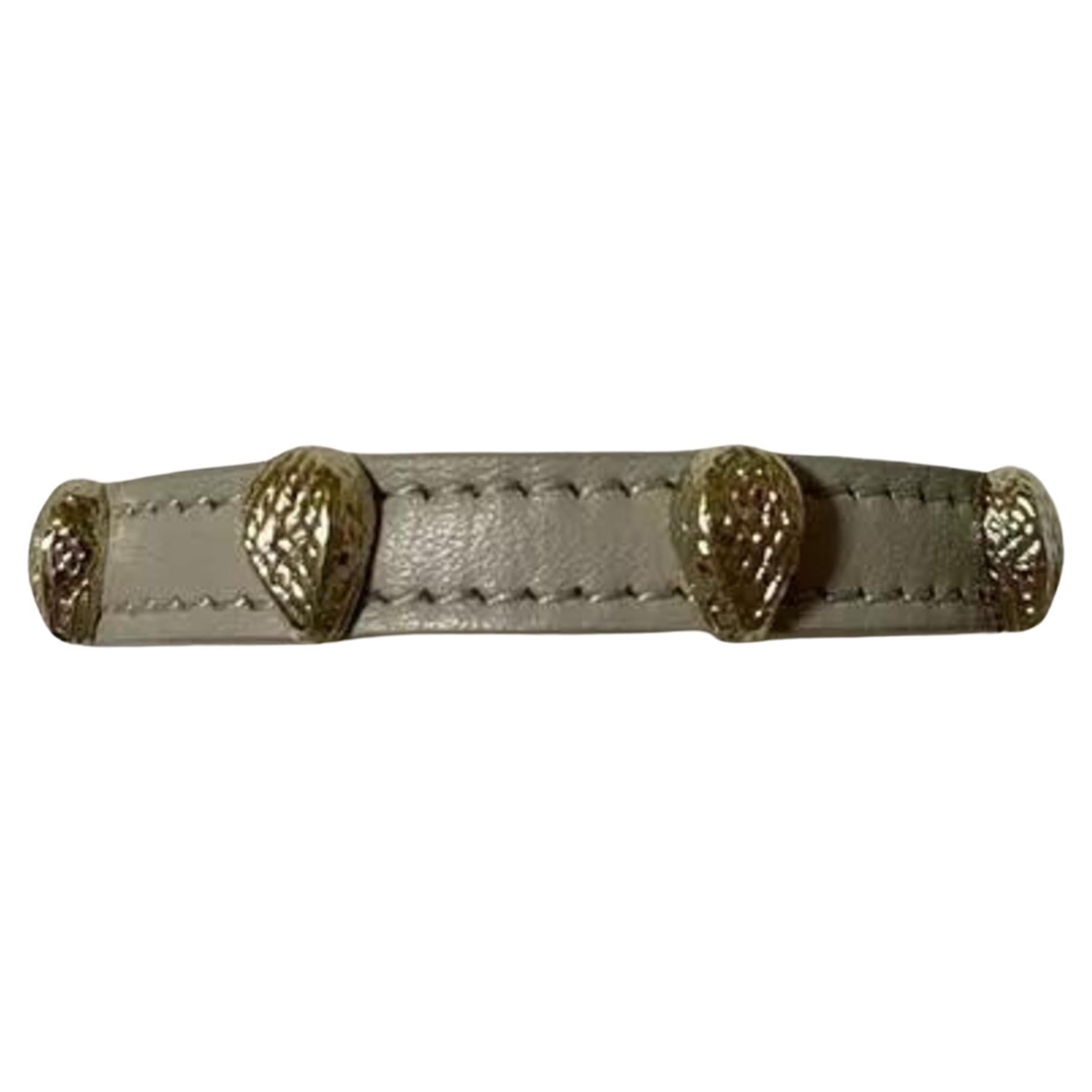 BVLGARI Bracciale Serpenti Forever Oro Pelle Grigio Beige Non usato in vendita