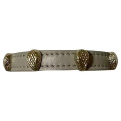 BVLGARI Serpenti Forever pulsera Oro Piel Gris Beige Sin usar