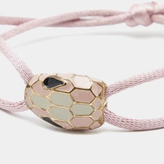 Bvlgari Serpenti Forever Enamel Gold Tone Cord Bracelet