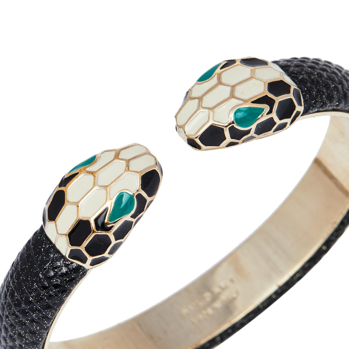 bvlgari leather serpenti bracelet