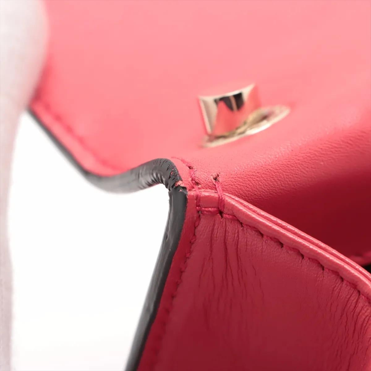 *Bvlgari Serpenti Forever Leather Chain Shoulder Bag Rouge 6