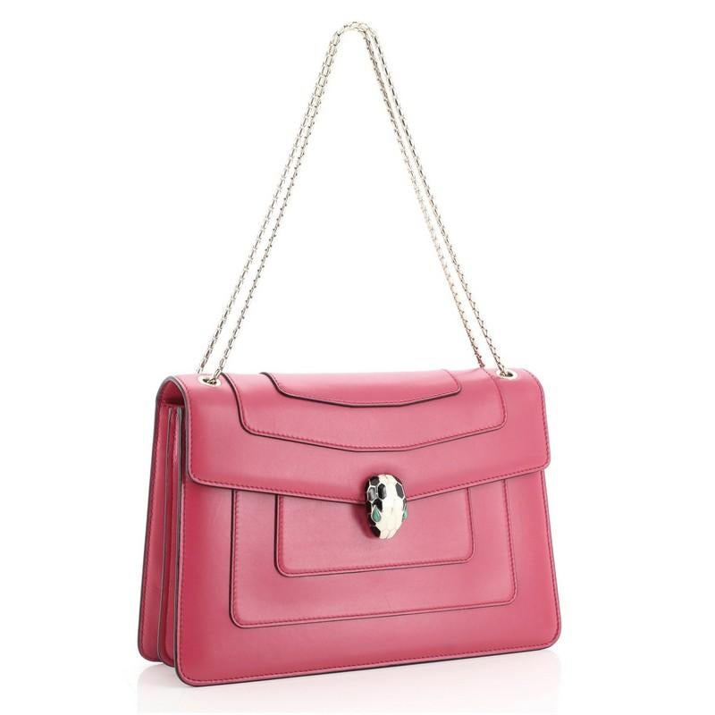 Bvlgari Serpenti Forever Umhängetasche Leder Medium (Pink)