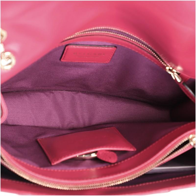 Pink Bvlgari Serpenti Forever Shoulder Bag Leather Medium