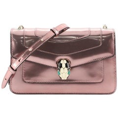 Bvlgari Serpenti Forever Shoulder Bag Metallic Leather Small
