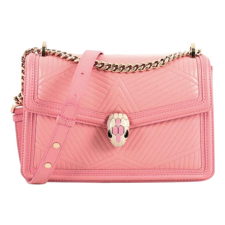 Bvlgari Serpenti Forever Shoulder Bag Quilted Leather Small