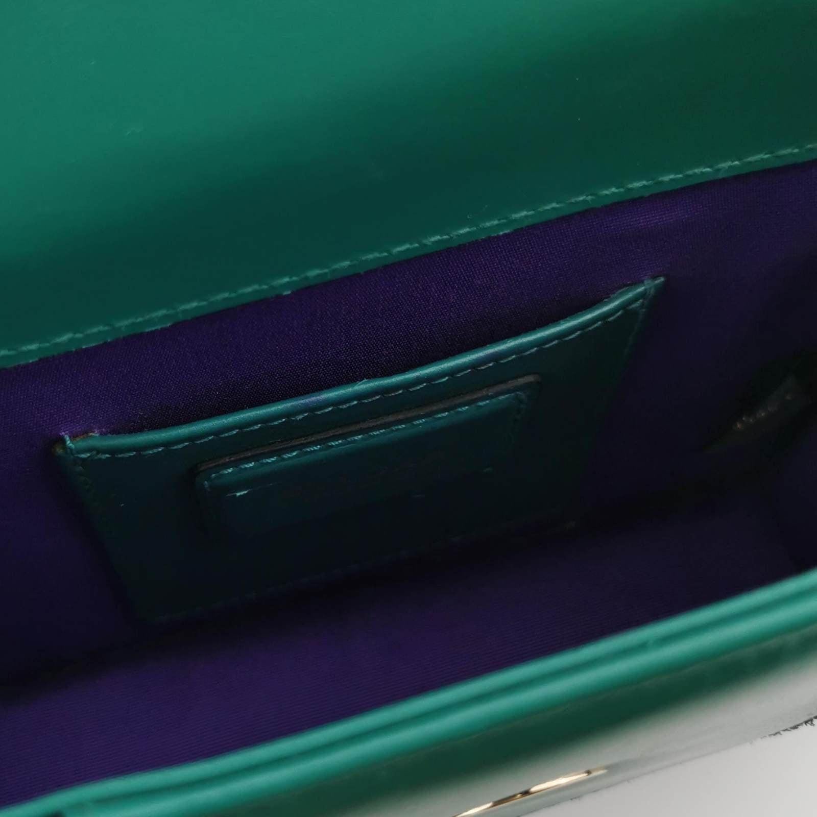 Bvlgari Serpenti Forever Bolso Crossbody Pequeño de Piel Verde 8
