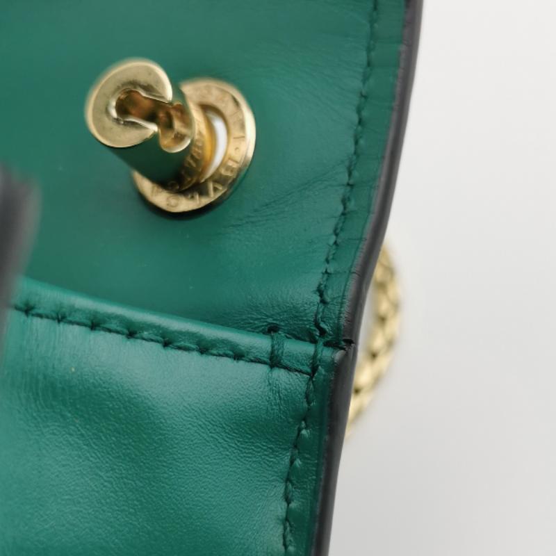 Bvlgari Serpenti Forever Bolso Crossbody Pequeño de Piel Verde 9