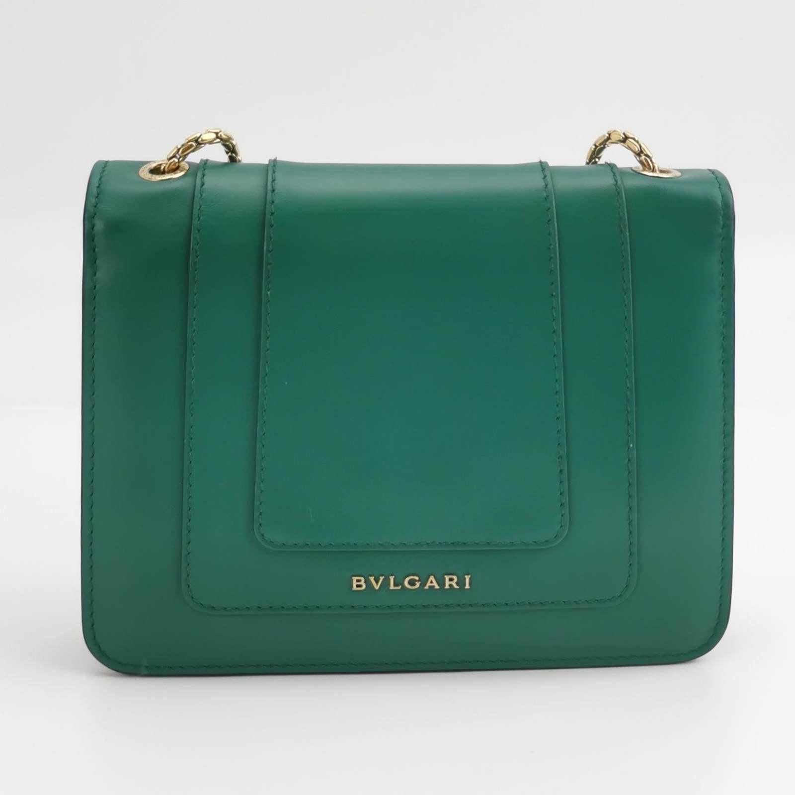 Bvlgari Serpenti Forever Bolso Crossbody Pequeño de Piel Verde 2