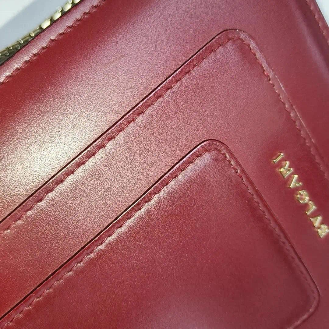 Bvlgari Serpenti Forever Small Leather Top Handle Crossbody Bag Burgundy 5