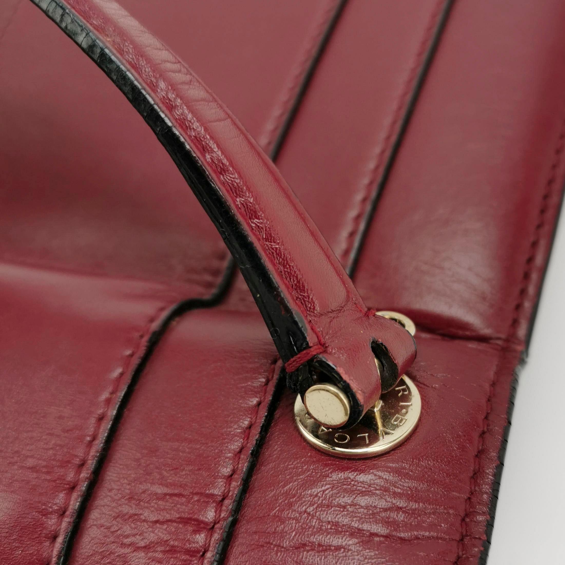 Bvlgari Serpenti Forever Small Leather Top Handle Crossbody Bag Burgundy For Sale 8