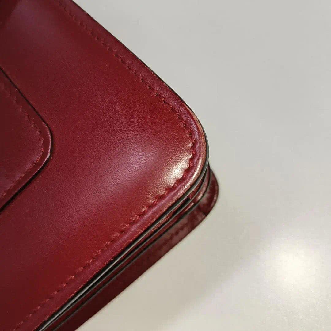 Bvlgari Serpenti Forever Small Leather Top Handle Crossbody Bag Burgundy 9