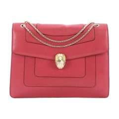 Bvlgari Serpenti Forever Square Shoulder Bag Leather Medium