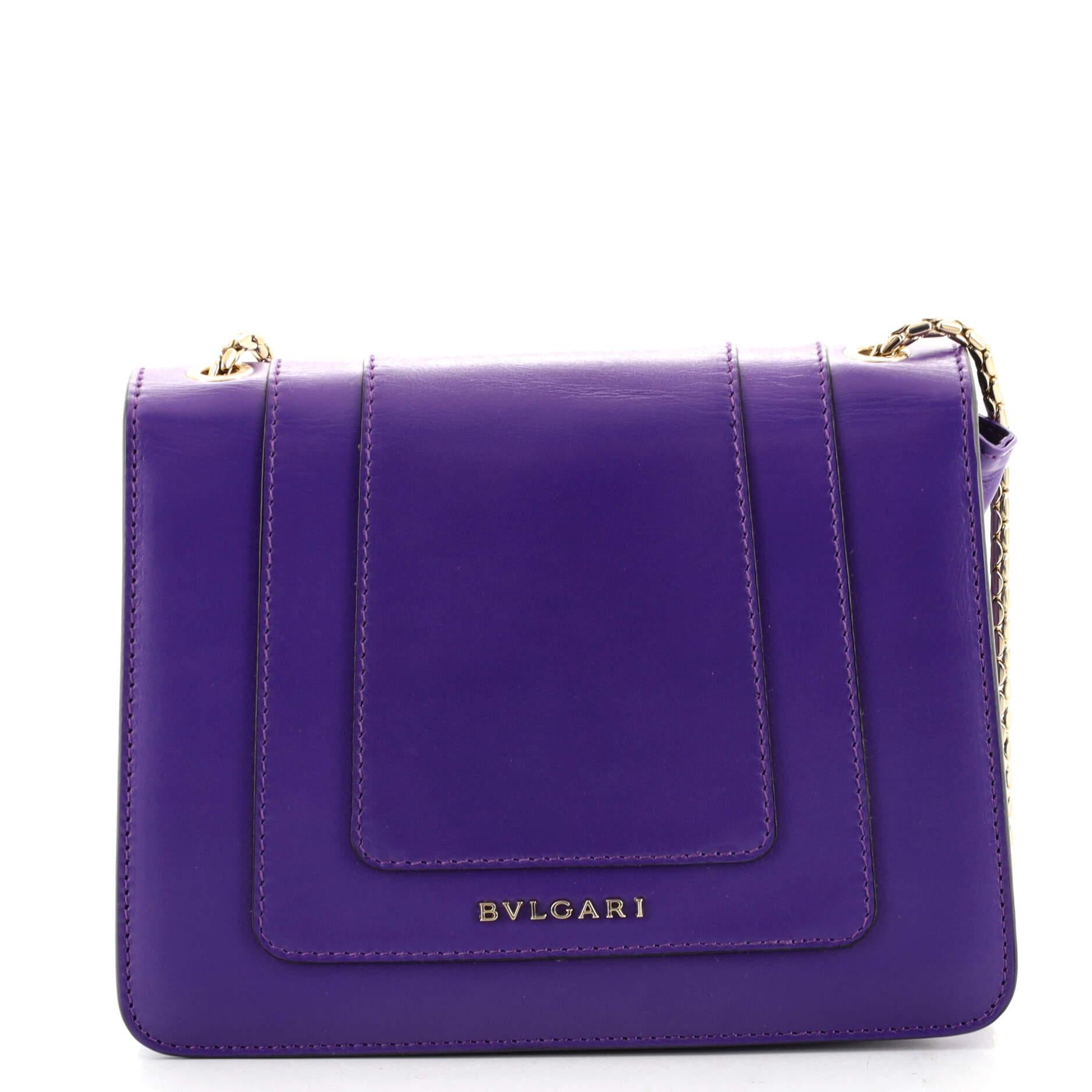 purple bvlgari bag
