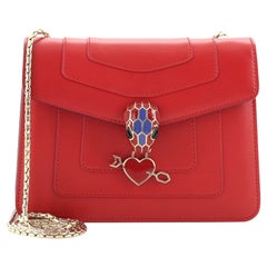 Bvlgari Serpenti Forever Square Shoulder Bag Leather Small