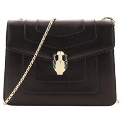 Bvlgari Serpenti Forever Square Shoulder Bag Leather Small