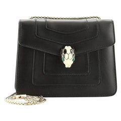 Bvlgari Serpenti Forever Square Shoulder Bag Leather Small