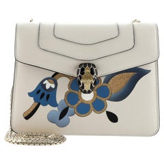 Bvlgari Serpenti Forever Quadratische Umhängetasche aus Leder