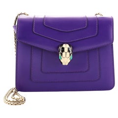 Bvlgari Serpenti Forever Square Shoulder Bag Leather Small