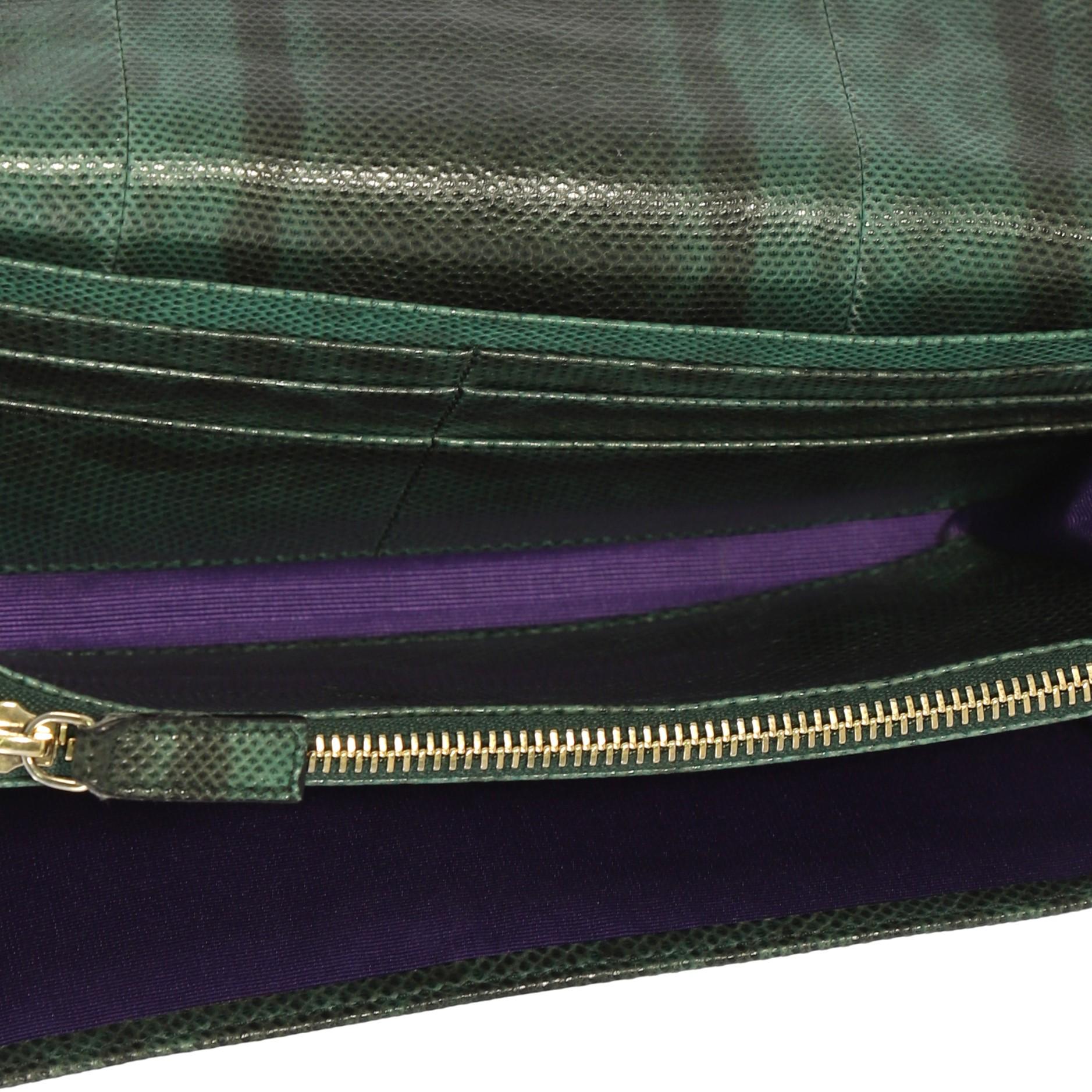 Women's Bvlgari Serpenti Forever Wallet Karung, crafted in green karung