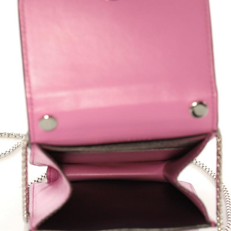 Pink Bvlgari Serpenti Forever Wallet on Chain Leather Vertical