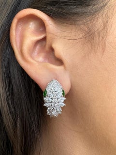 Bvlgari Serpenti High Jewelry Diamond & Emarald Earrings