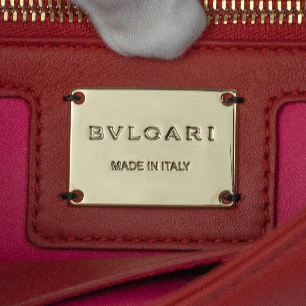 BVLGARI, Serpenti aus rotem Leder im Angebot 1