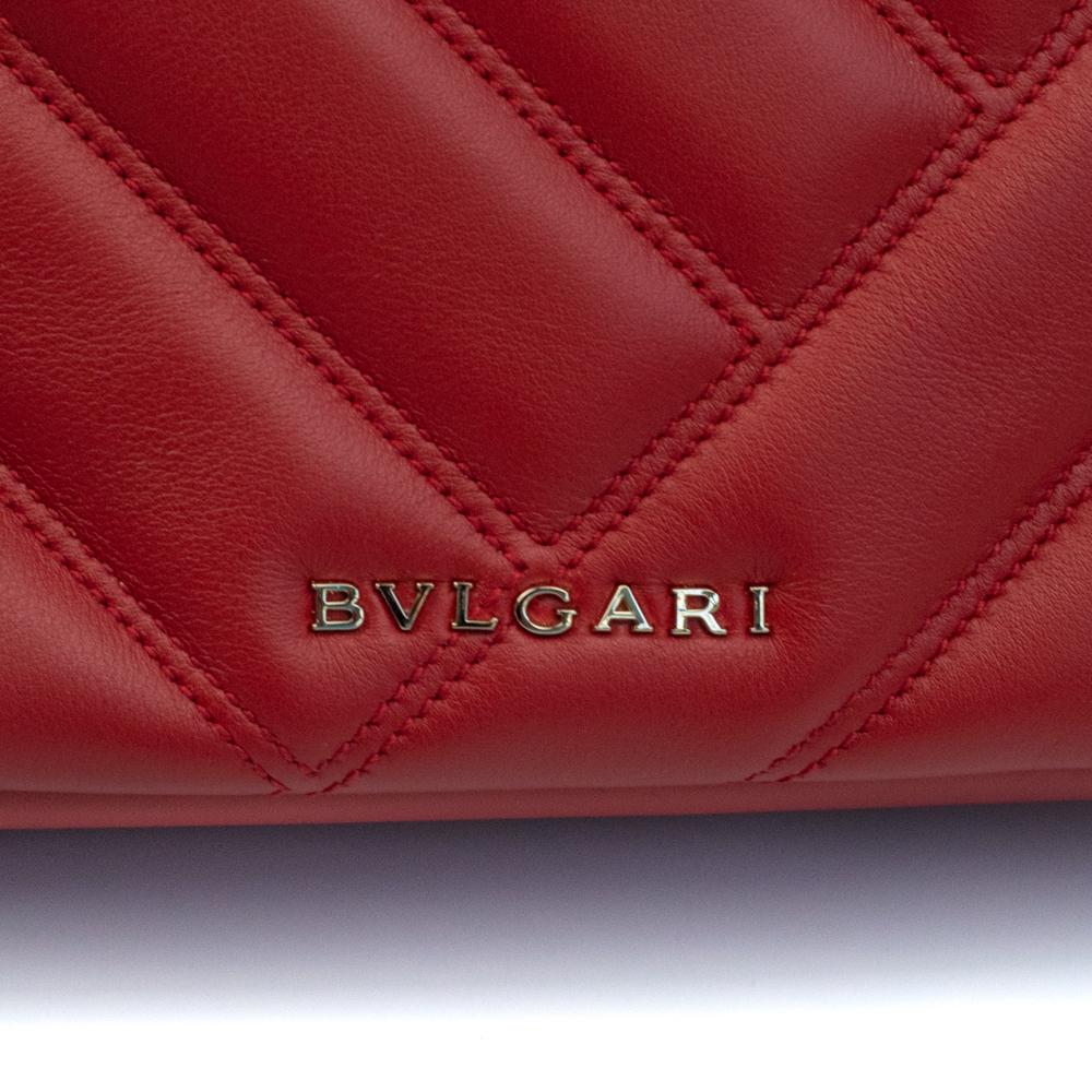 BVLGARI, Serpenti aus rotem Leder im Angebot 3