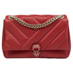 BVLGARI, Serpenti in red leather