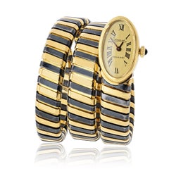 Bvlgari Serpenti Jaeger LeCoultre 18K And Blackened Steel Watch