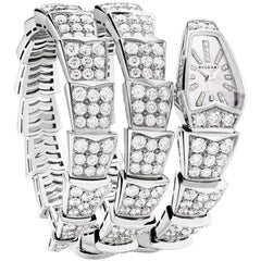 Bvlgari Serpenti Jewelry White Gold Diamonds Watch