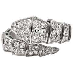 Bvlgari Serpenti One-Coil 18 Karat with Pave Diamonds Ring