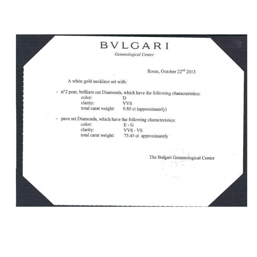 Bvlgari Serpenti Pave Diamond Necklace In New Condition For Sale In New York, NY