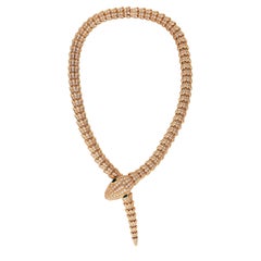 BVLGARI Serpenti Rose Gold and Diamond Necklace