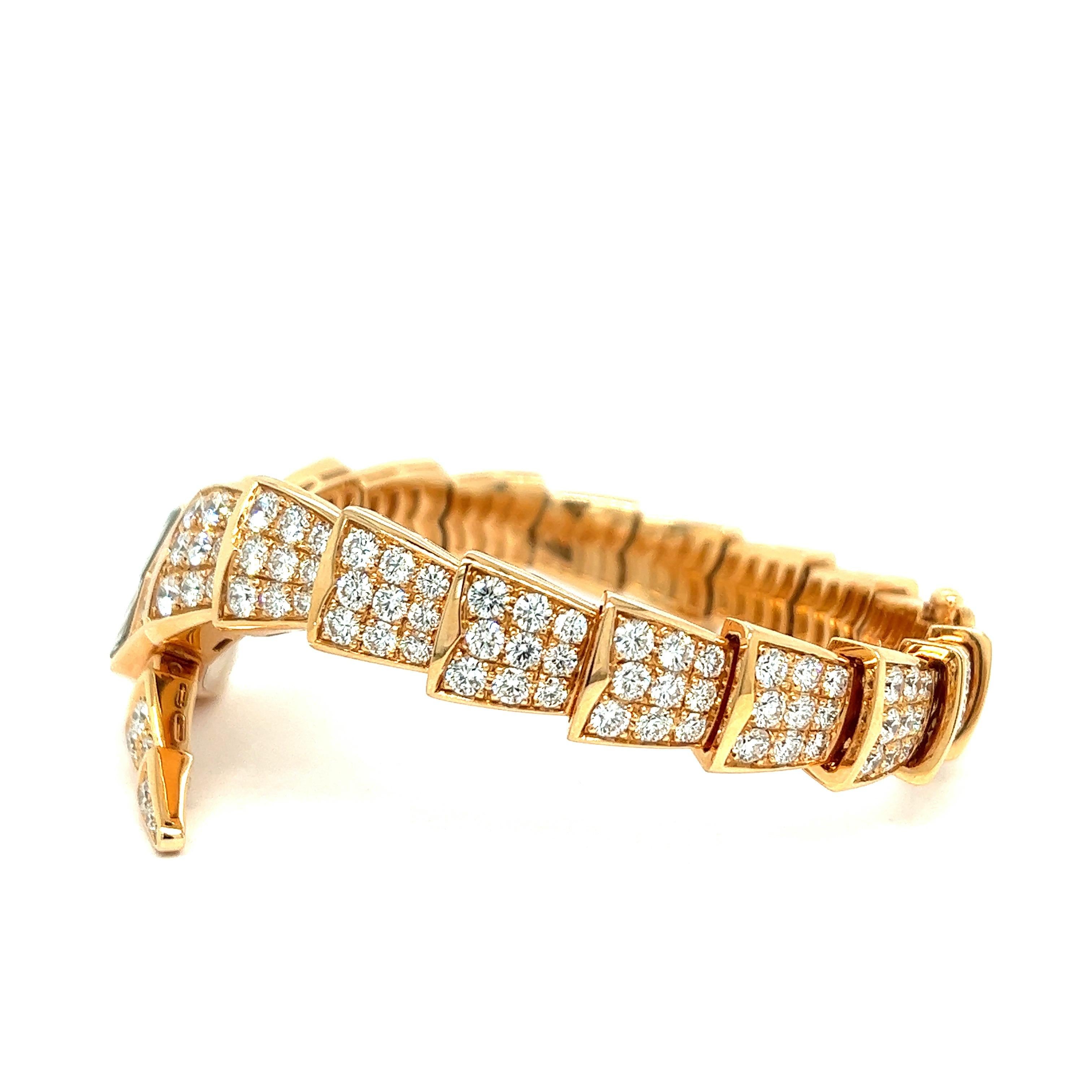 Reloj Bvlgari Serpenti Oro Rosa Diamante Corte redondo en venta