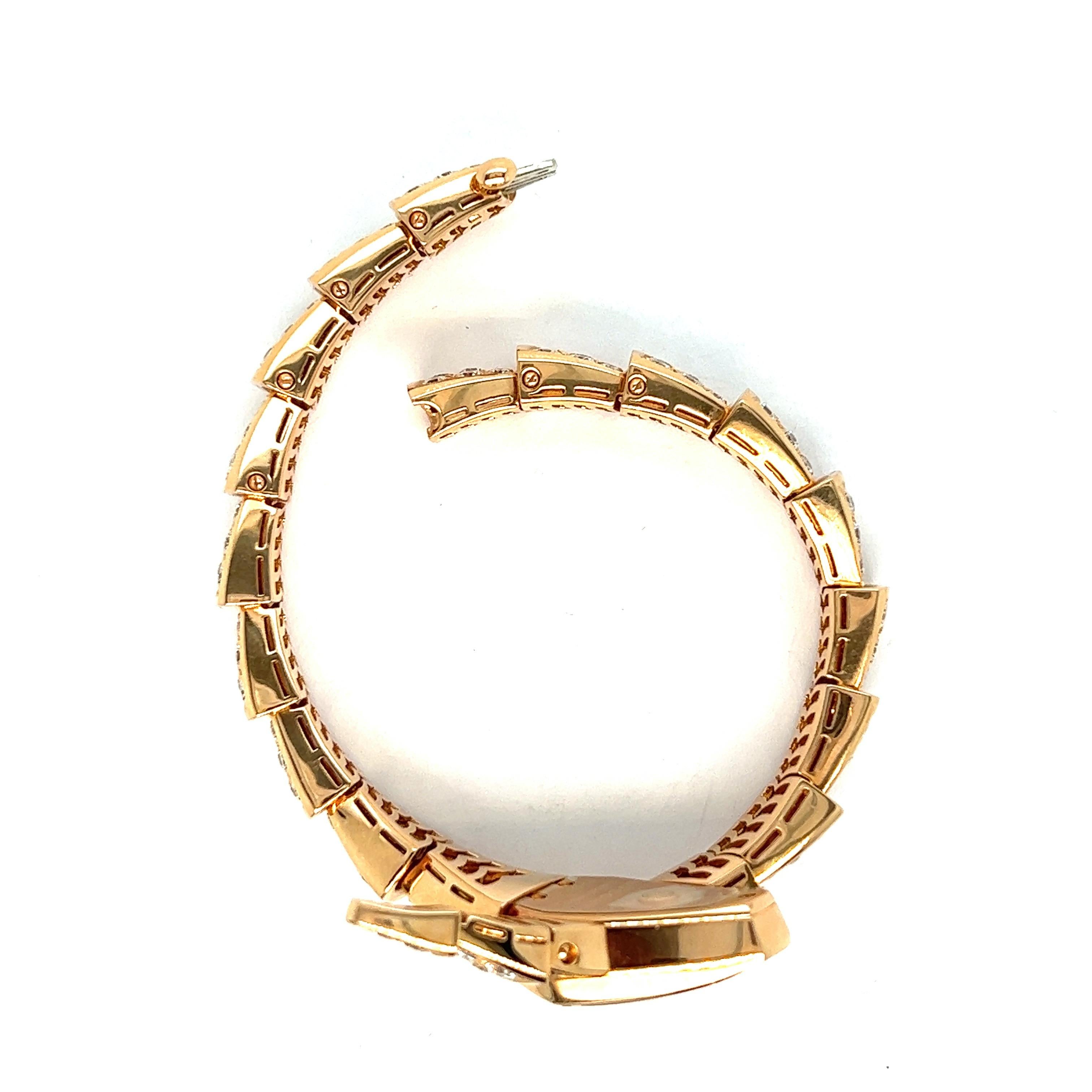 De las mujeres Reloj Bvlgari Serpenti Oro Rosa Diamante en venta