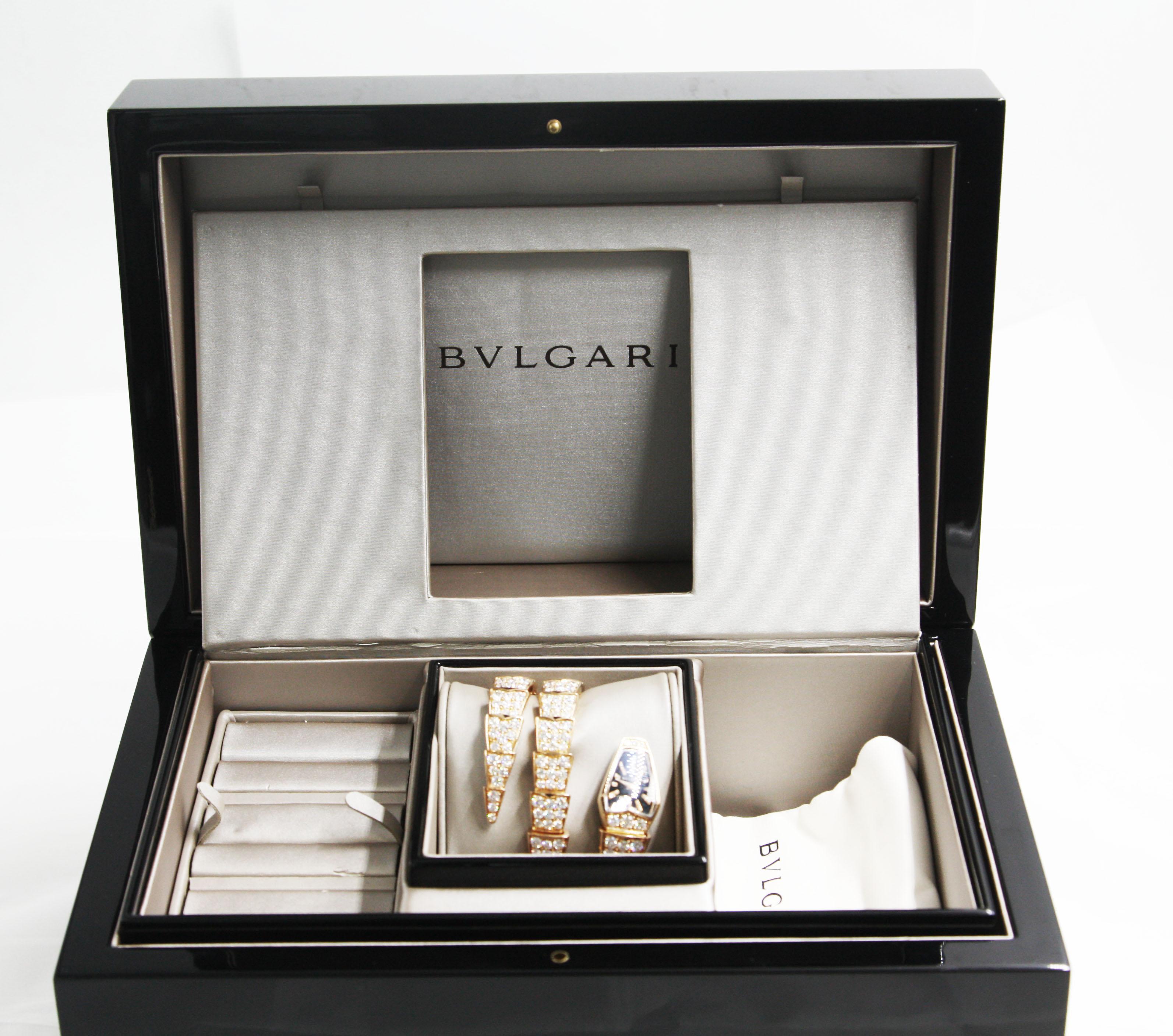 Bvlgari Serpenti Rose Gold Diamonds Jewellery Watch For Sale 3