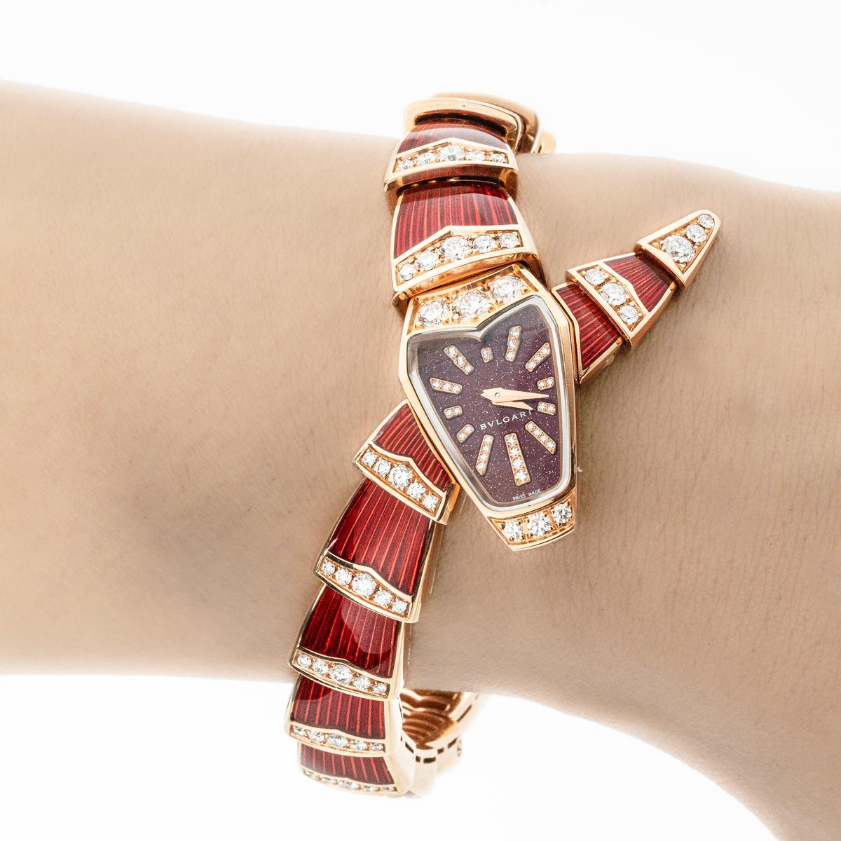 Bvlgari Serpenti Scaglie Rose Gold Diamond Set 102345 For Sale 3