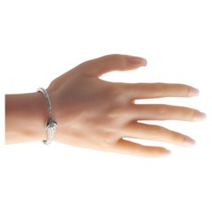 Bvlgari Serpenti Seduttori 18K White Gold 1.0ct Diamond & Sapphire Bracelet