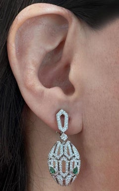 Bvlgari Serpenti Seduttori Diamond & Emerald Earrings