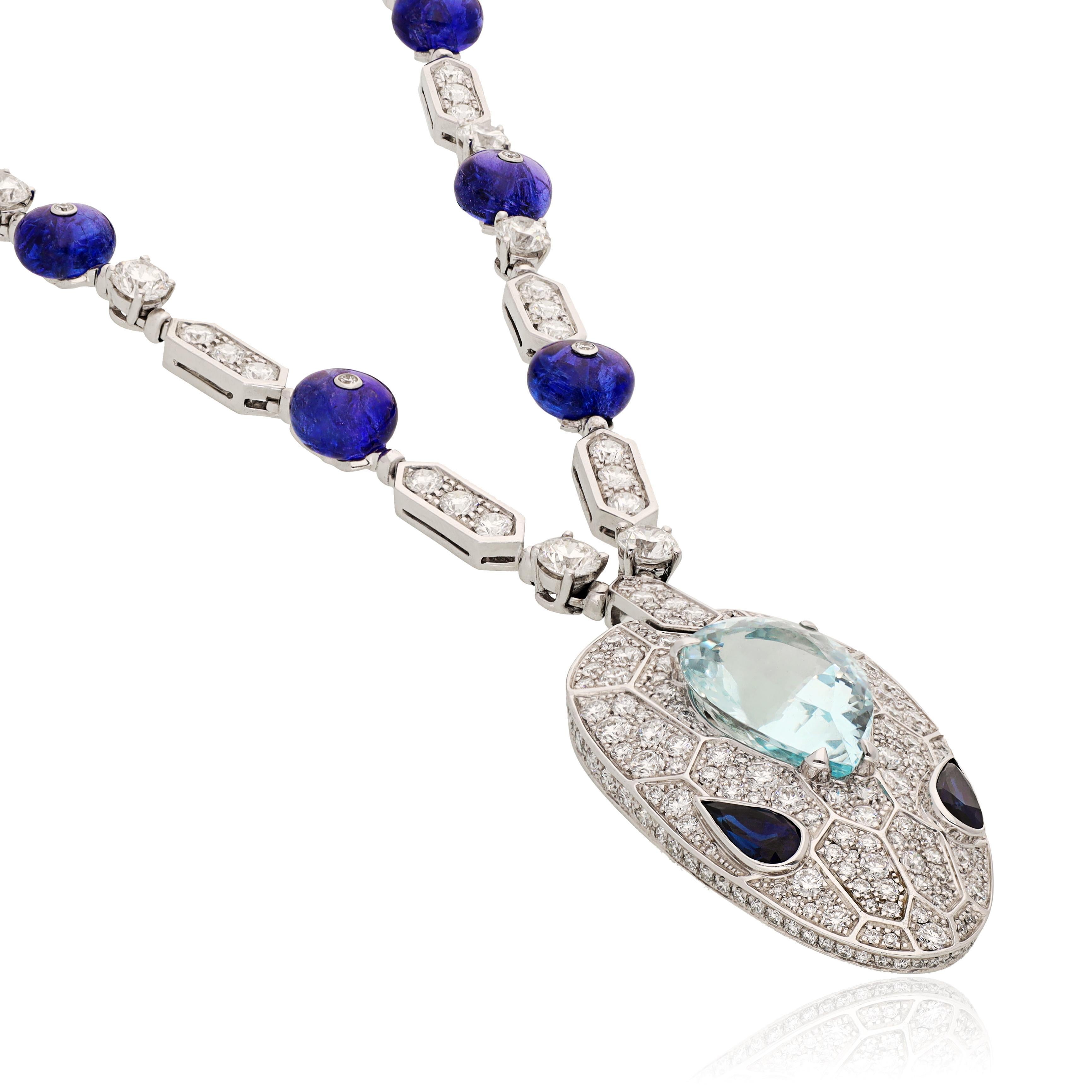 BVLGARI Collana Serpenti Seduttori con Diamanti e Pietre Multiple In condizioni ottime in vendita a New York, NY