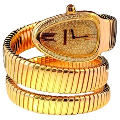 Bvlgari Serpenti SPP35G 18k Rose Gold Pave Dial & Bezel