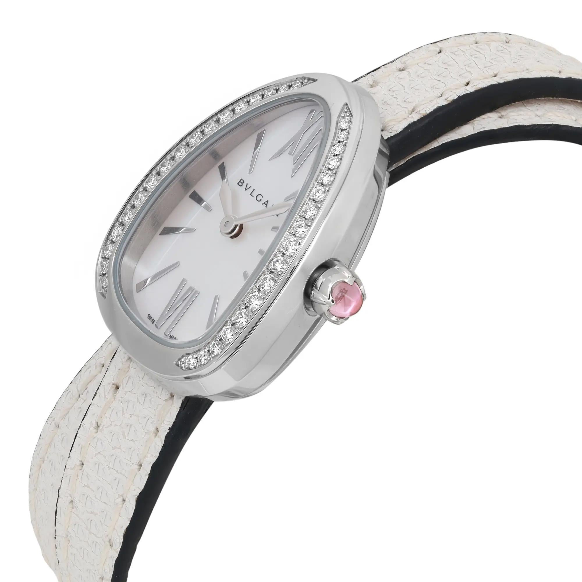 Bvlgari Serpenti Stahl Diamant MOP Zifferblatt Quarz Damen SPS27WSDL 1